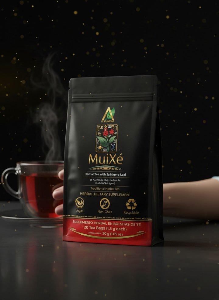 Packaging of Muixé, Traditional herbal tea — ELEVANNIA